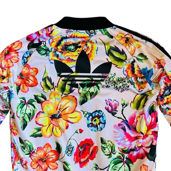 Adidas x Farm Rio Women’s Sz XS Floral Track Jacket Tropical Flotilla Full Zip - Picture 9 of 14